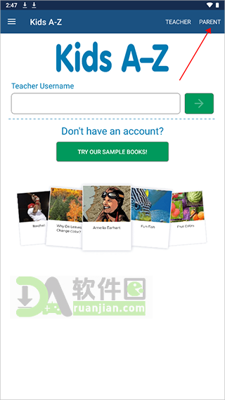 点击Parents入口